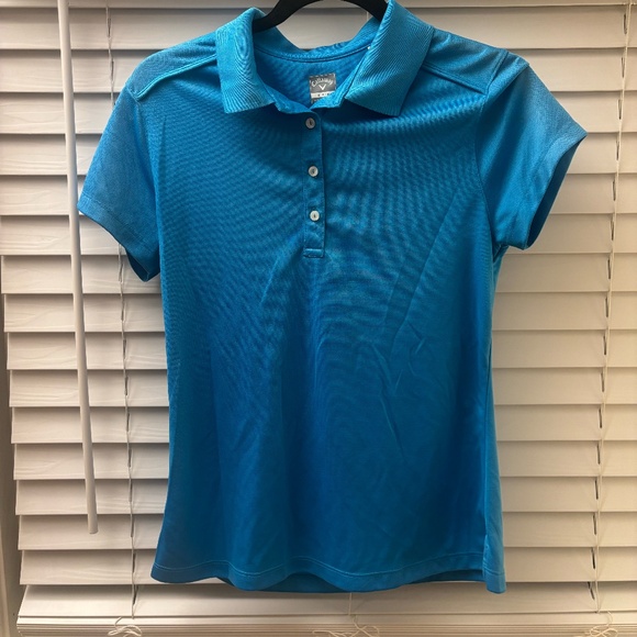 Women's Blue Callaway Polo T-Shirt Size Medium - Picture 1 of 7